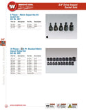 3/4" Drive 5 Piece Set - Hex Bit Impact Socket w/Standard Metric Bit, 14mm - 24mm