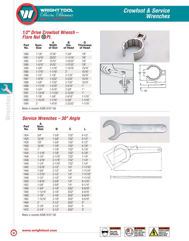 Open End Service Wrench 30⁰ Angle Satin - 15/16"